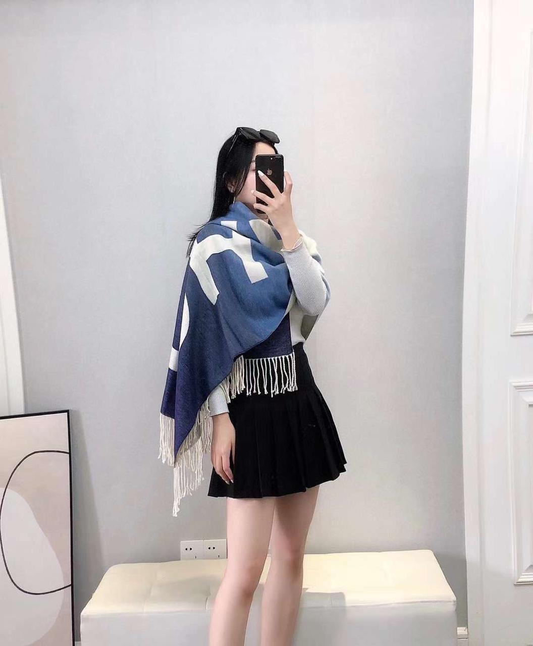 CC Chanl Reversible Woolen Shawl for Women
