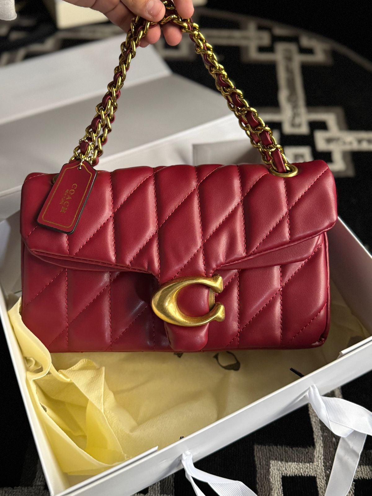 Luxury Brand Co-ach Tabby Shoulder Bag for Women