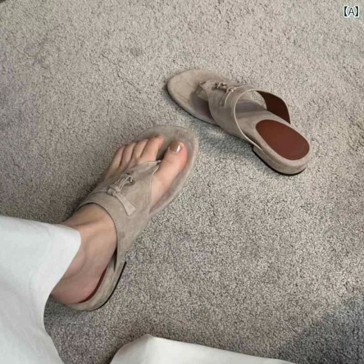 1:1 Quality Lora Piano Summer Charm Walk Suede Sandals for Women