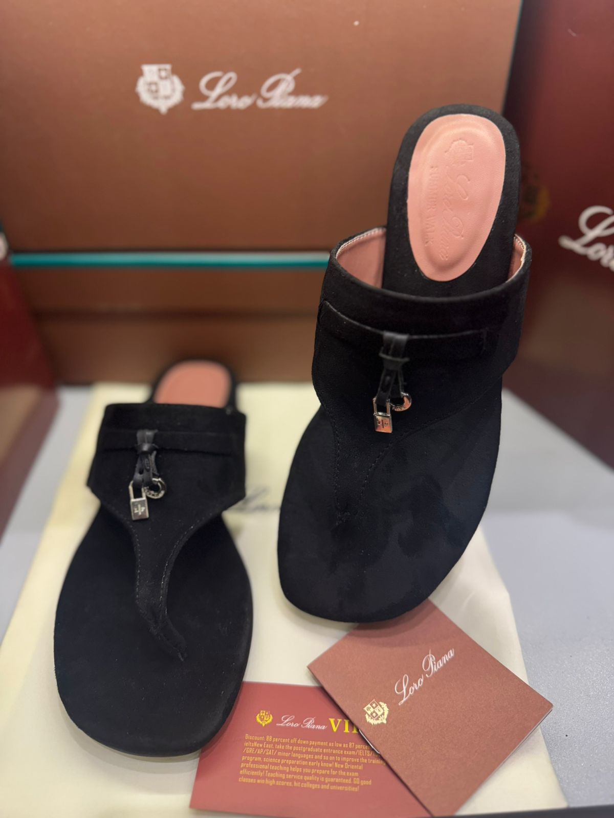 1:1 Quality Lora Piano Summer Charm Walk Suede Sandals for Women