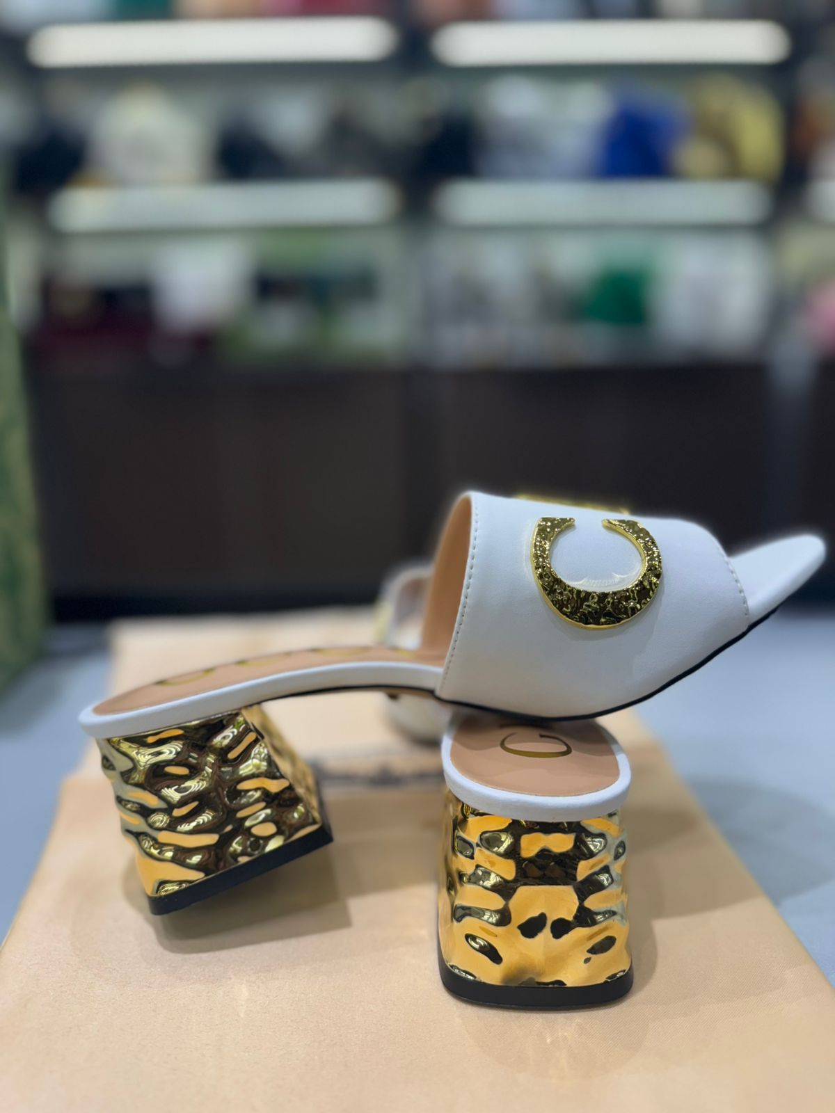 Trending Guc-ci (3 colors) Block Heel Sandals for Women