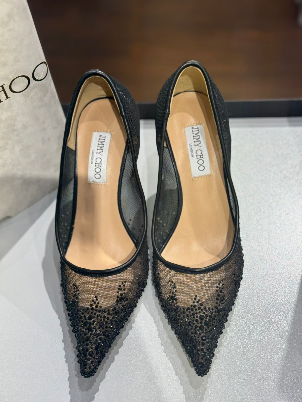 JIMMY CHOO Aurelie 85 Pearl-Embellished Heel Pumps for Women