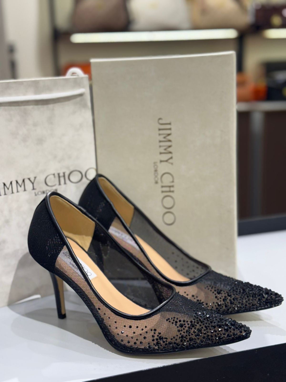 JIMMY CHOO Aurelie 85 Pearl-Embellished Heel Pumps for Women