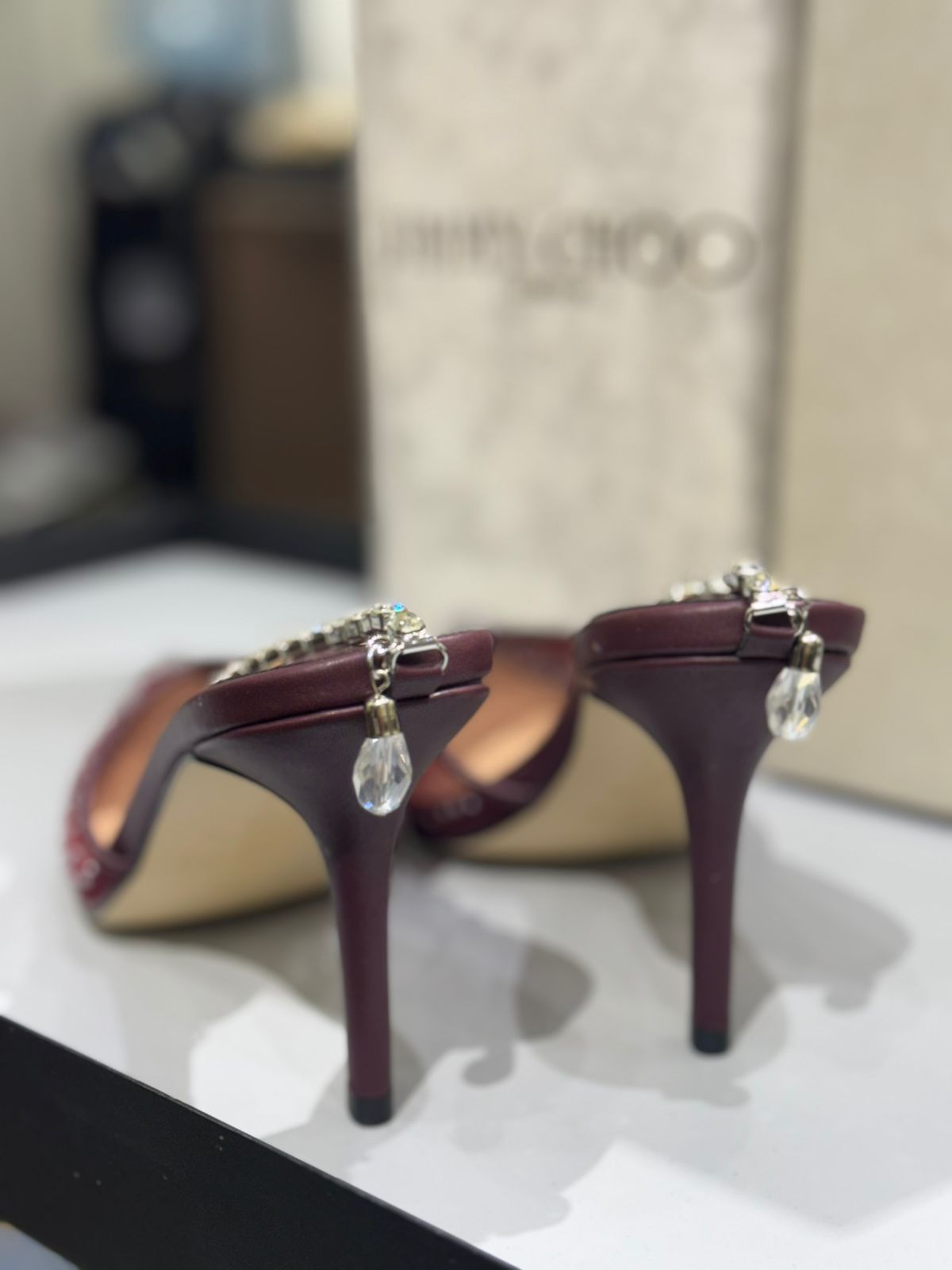 JIMMY CHOO Aurelie 85 Pearl-Embellished Heel Pumps for Women