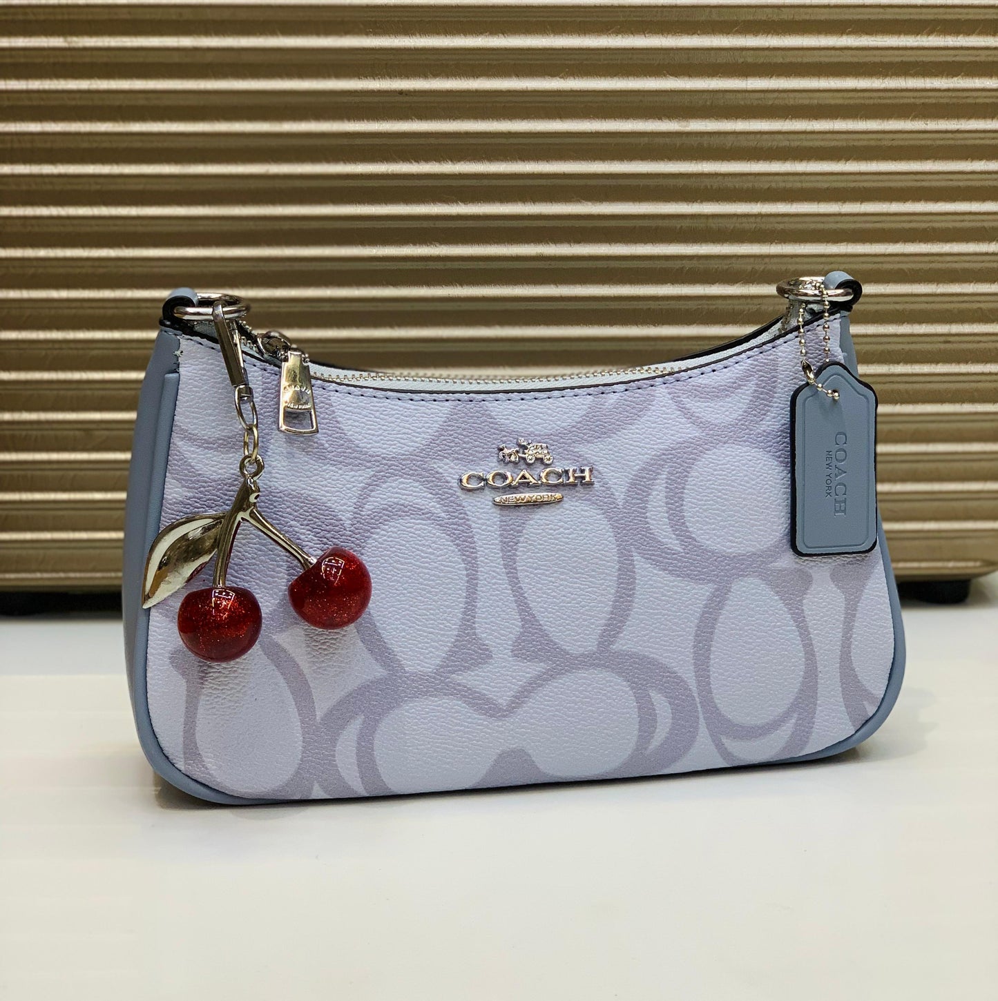 Co-ach (4 Colors) Teri with Cherry Keychain Shoulder Bag for Women