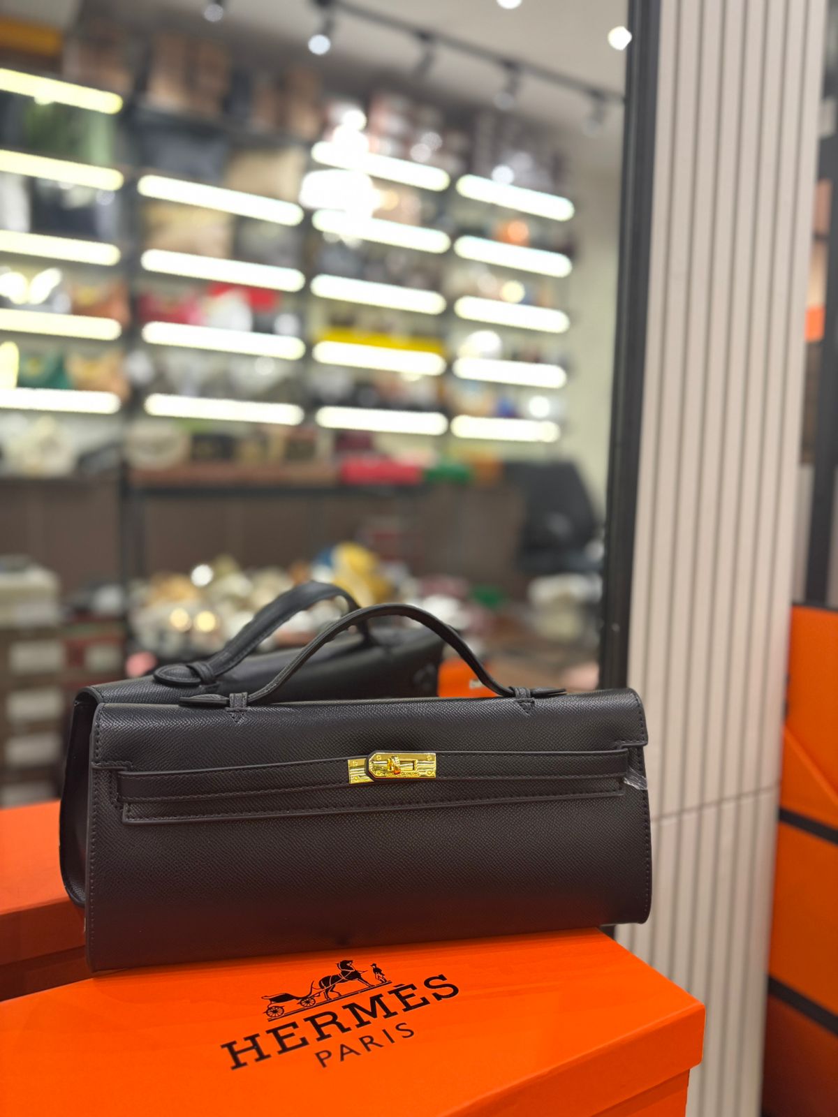 Luxury Brand Her-mes Kelly Cut Clutch Bag for Women