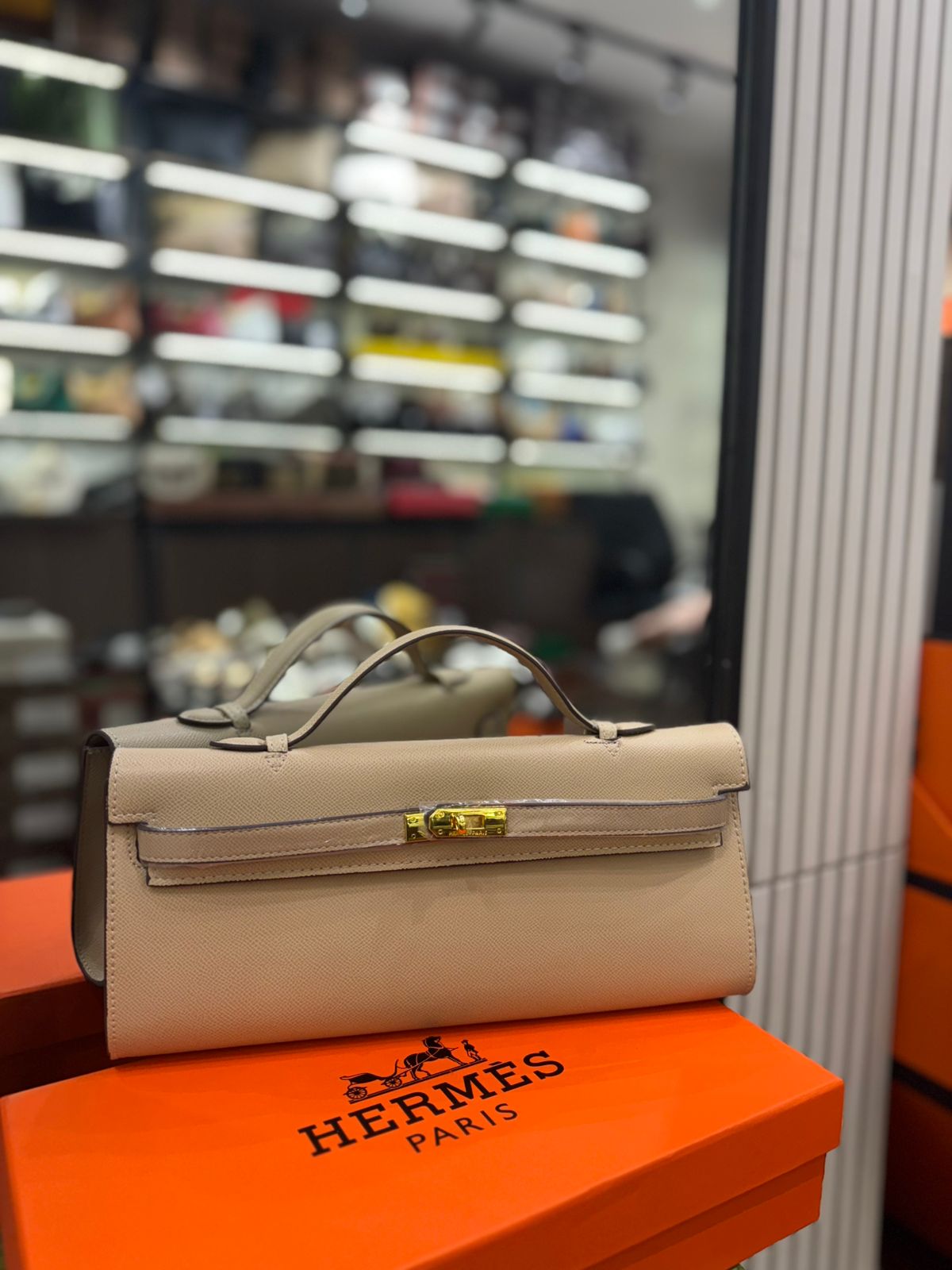 Luxury Brand Her-mes Kelly Cut Clutch Bag for Women