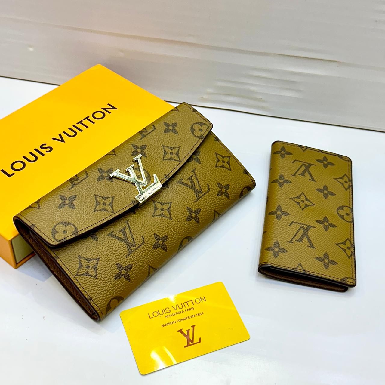 Luxury Brand L-v Lois Vitton Long Wallet with Card Holder for Women