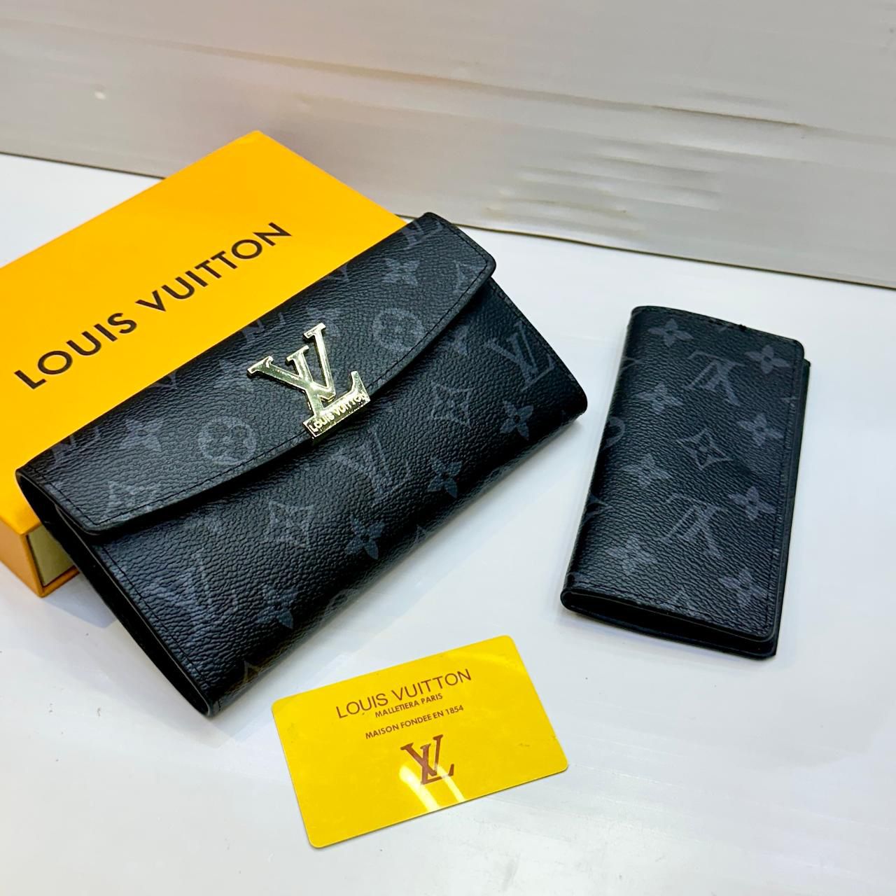 Luxury Brand L-v Lois Vitton Long Wallet with Card Holder for Women