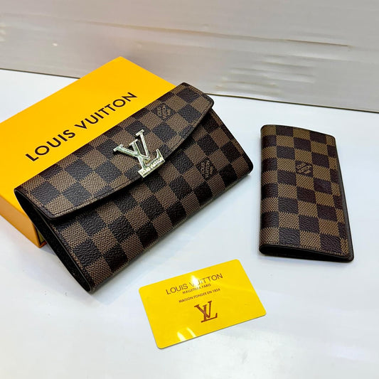 Luxury Brand L-v Lois Vitton Long Wallet with Card Holder for Women