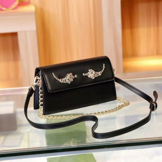 Ro berto Ca valli Tiger Embellished Shoulder Bag for Women