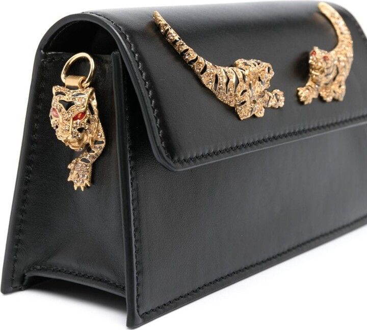 Ro berto Ca valli Tiger Embellished Shoulder Bag for Women