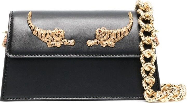 Ro berto Ca valli Tiger Embellished Shoulder Bag for Women