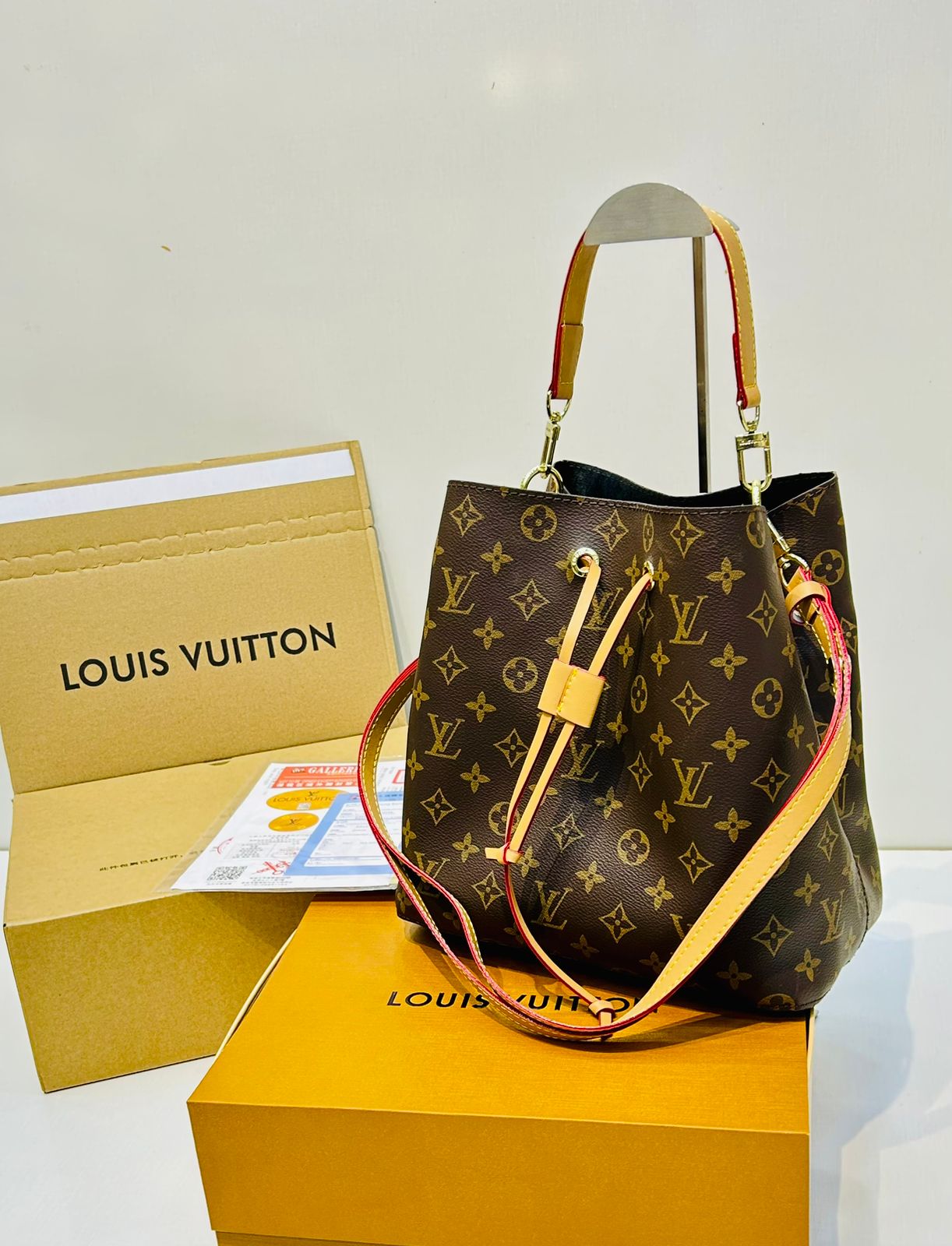 Luxury Brand L-V Lou-is Vui-tton Bucket Shoulder bag for Women
