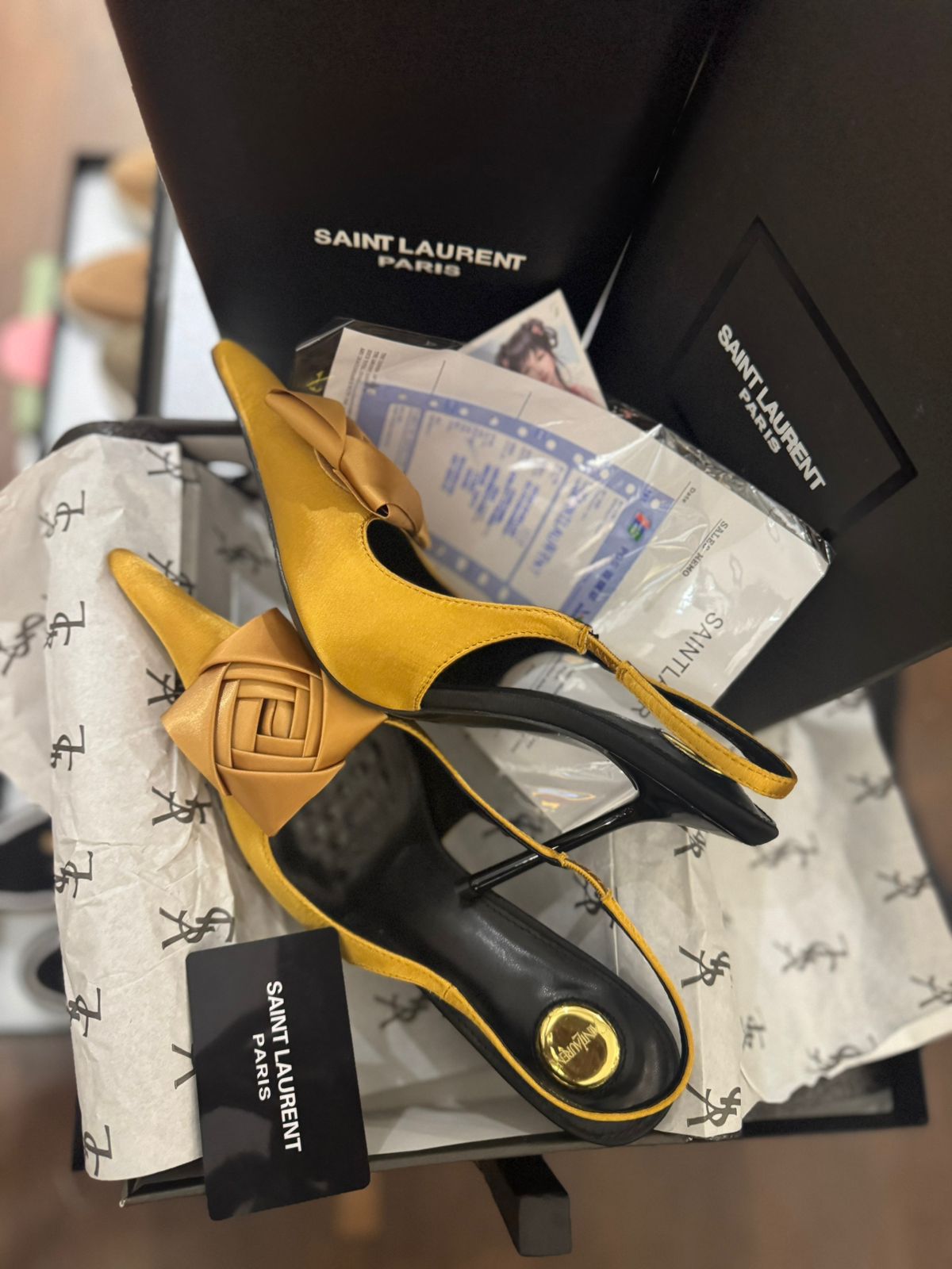 Premium Y-S-L Amalia Slingback Heels for Women