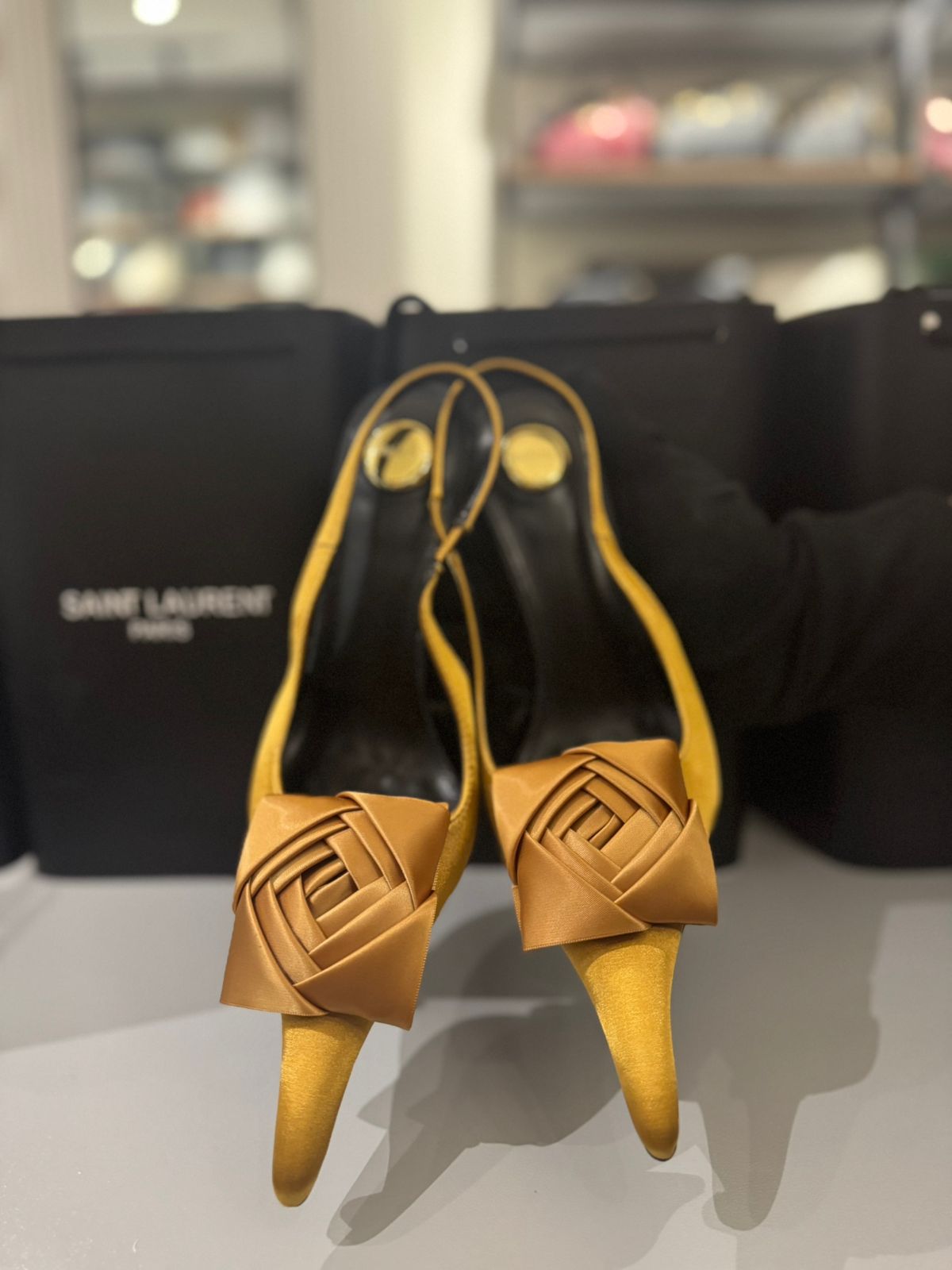 Premium Y-S-L Amalia Slingback Heels for Women