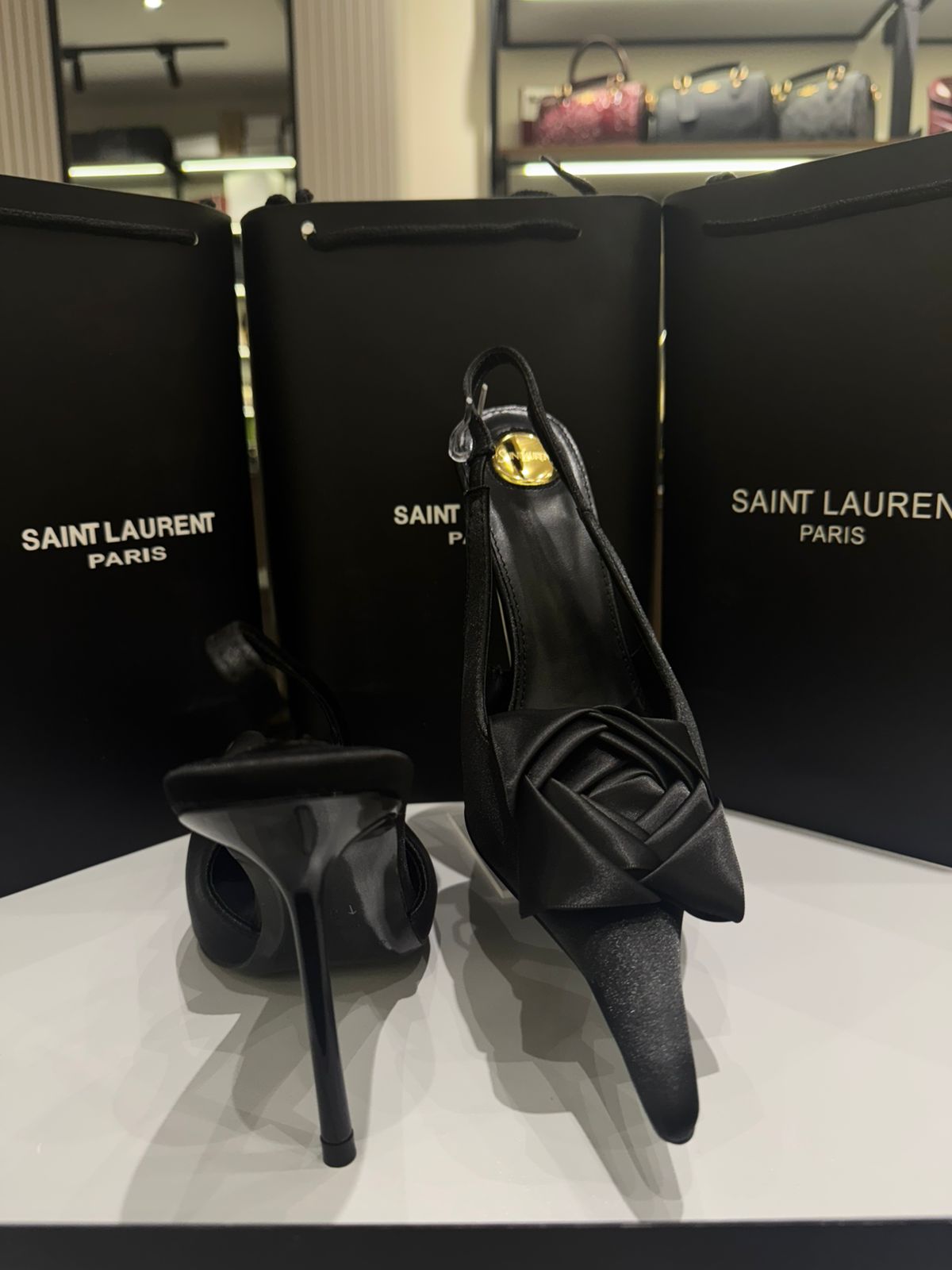 Premium Y-S-L Amalia Slingback Heels for Women