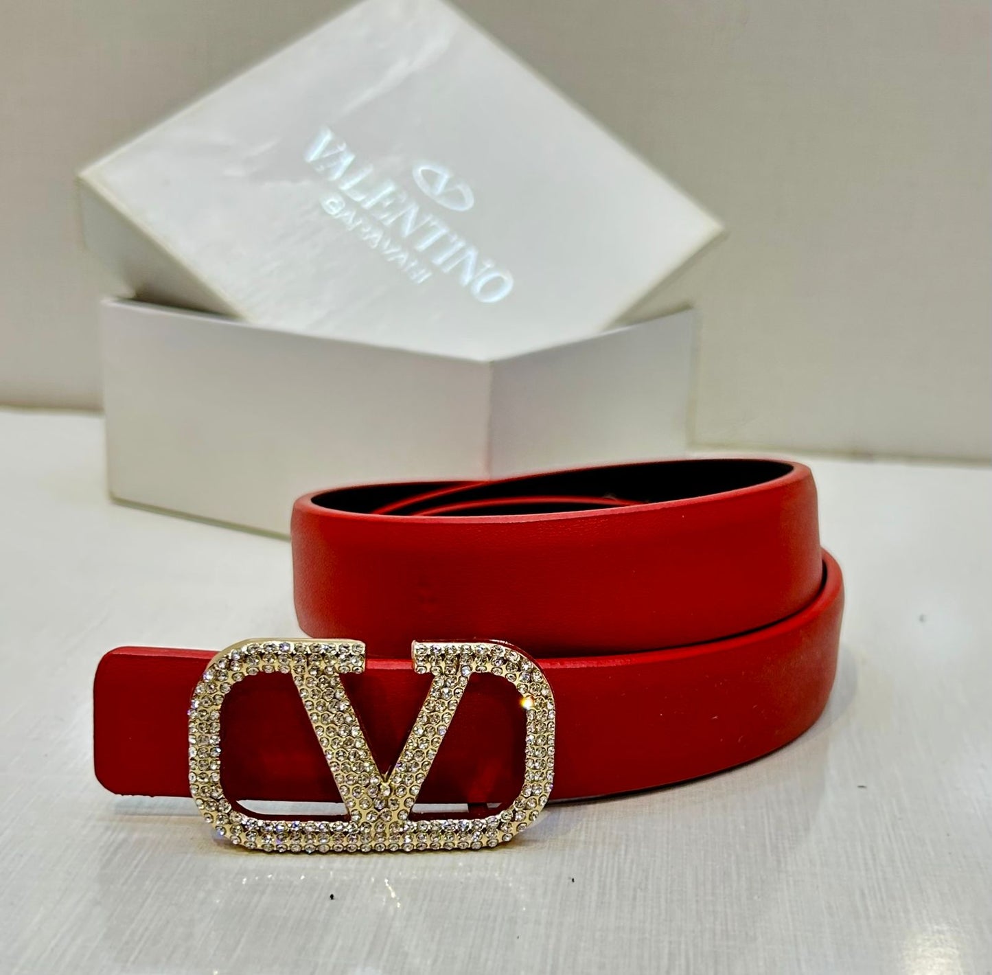 VLTN Red Belts for Women