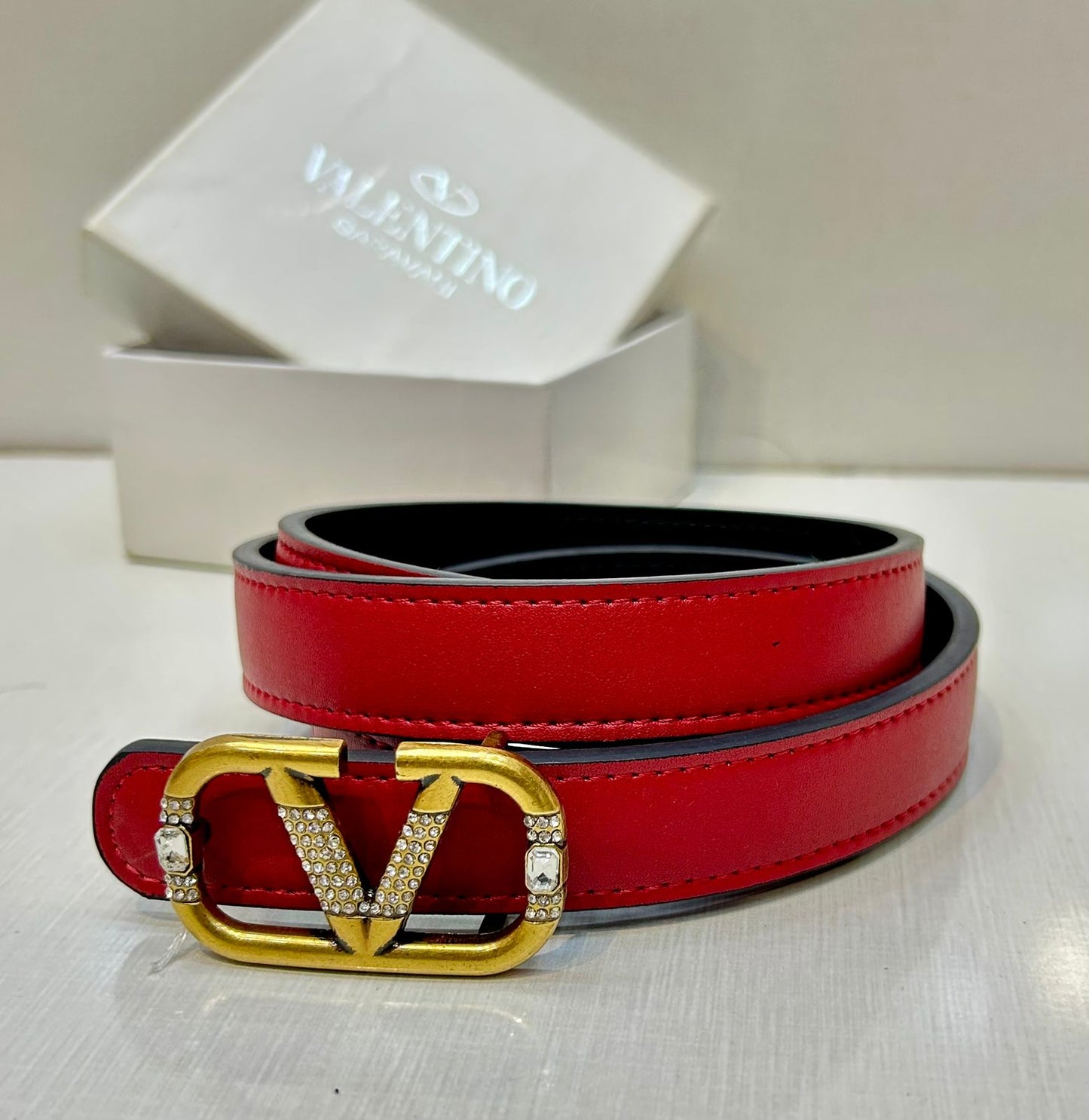 VLTN Red Belts for Women