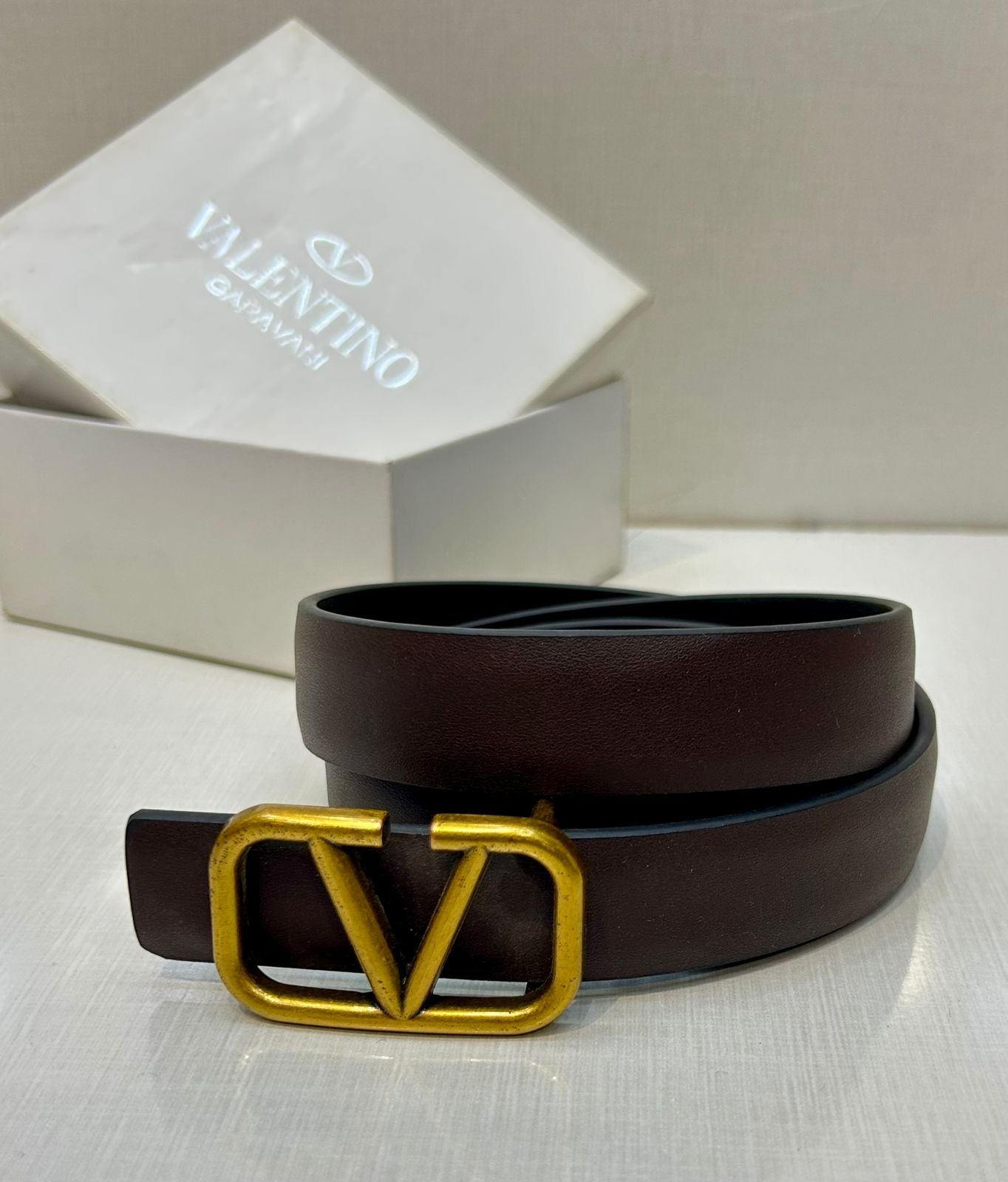 VLTN Brown Belts for Women