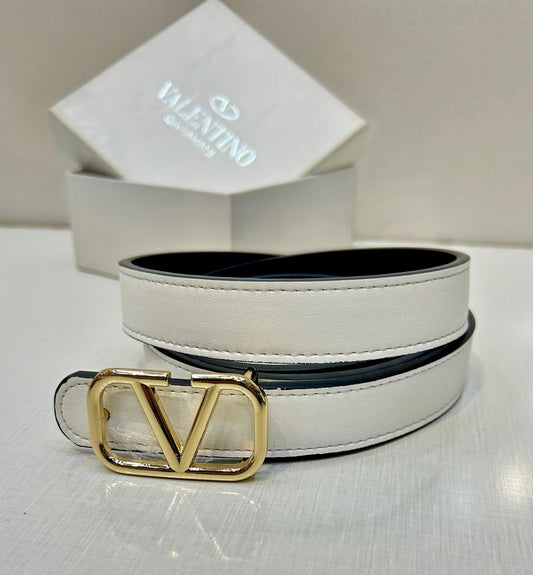 VLTN White Belts for Women