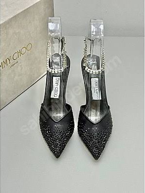 Jimmy Choo Saeda Crystal Ankel Heels for Women