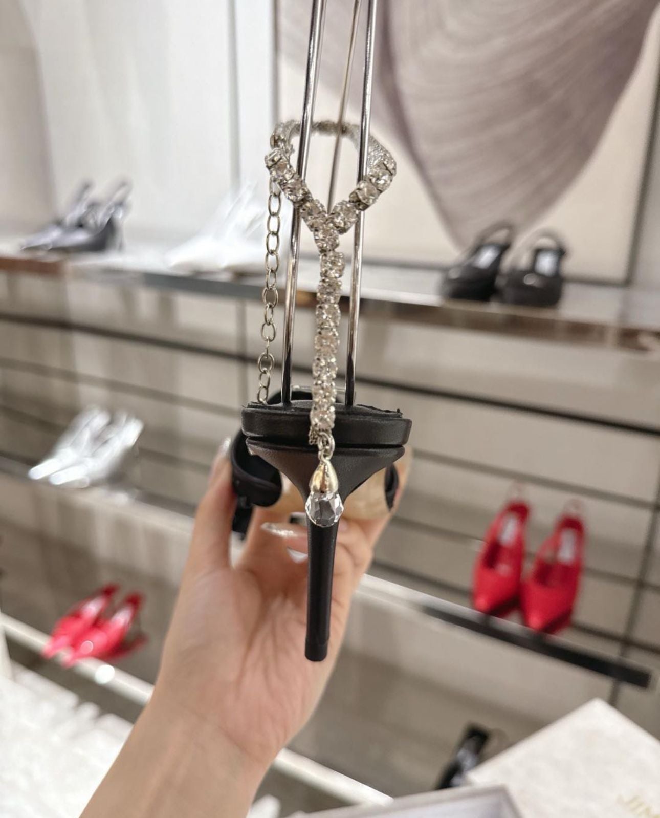 Jimmy Choo Saeda Crystal Ankel Heels for Women
