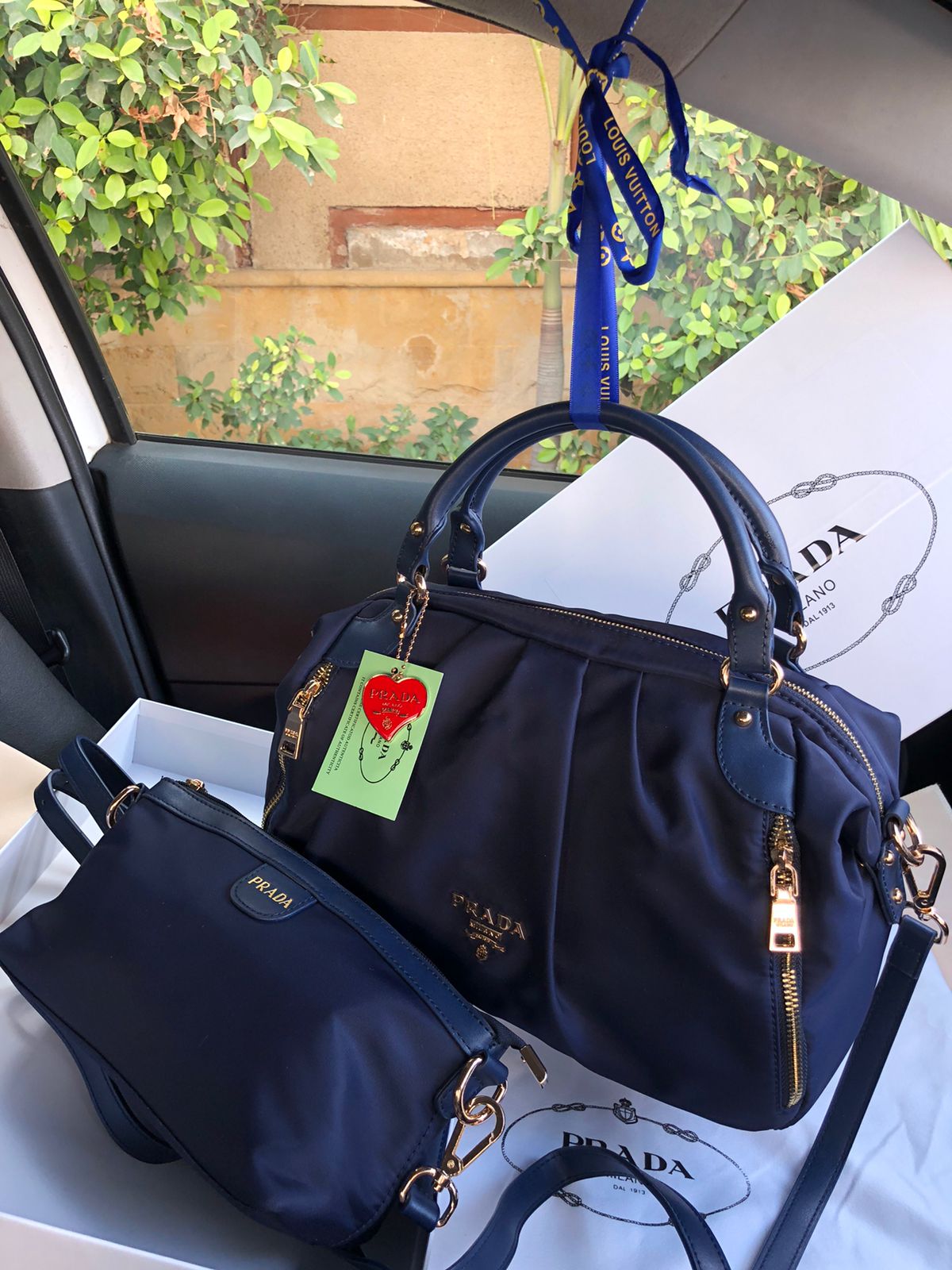 Prda Bag with Pouch Shoulder bag for Women