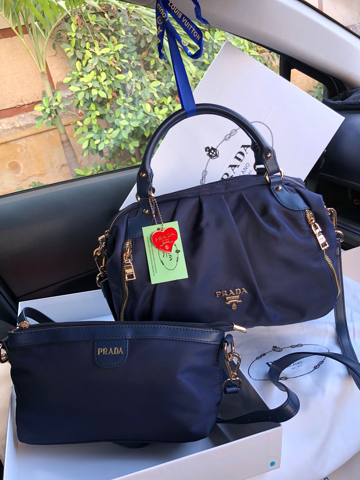 Prda Bag with Pouch Shoulder bag for Women