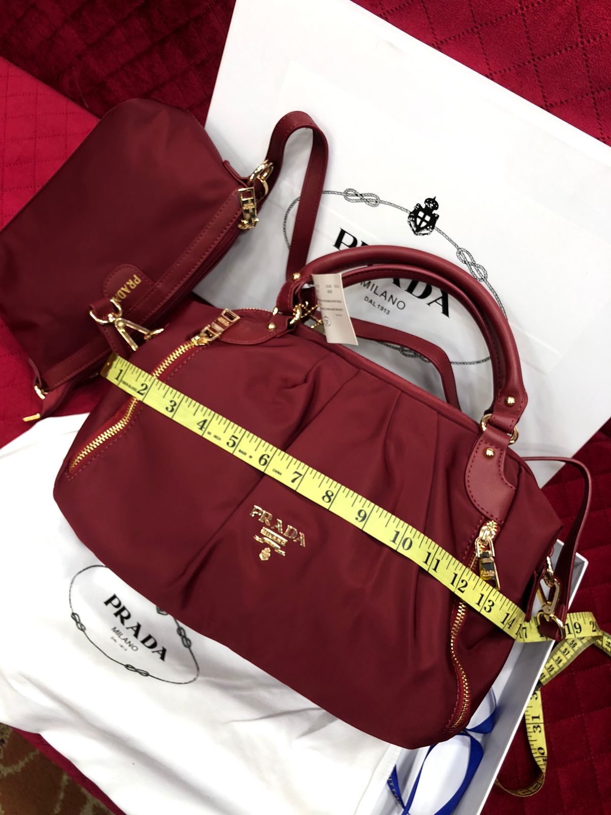 Prda Bag with Pouch Shoulder bag for Women