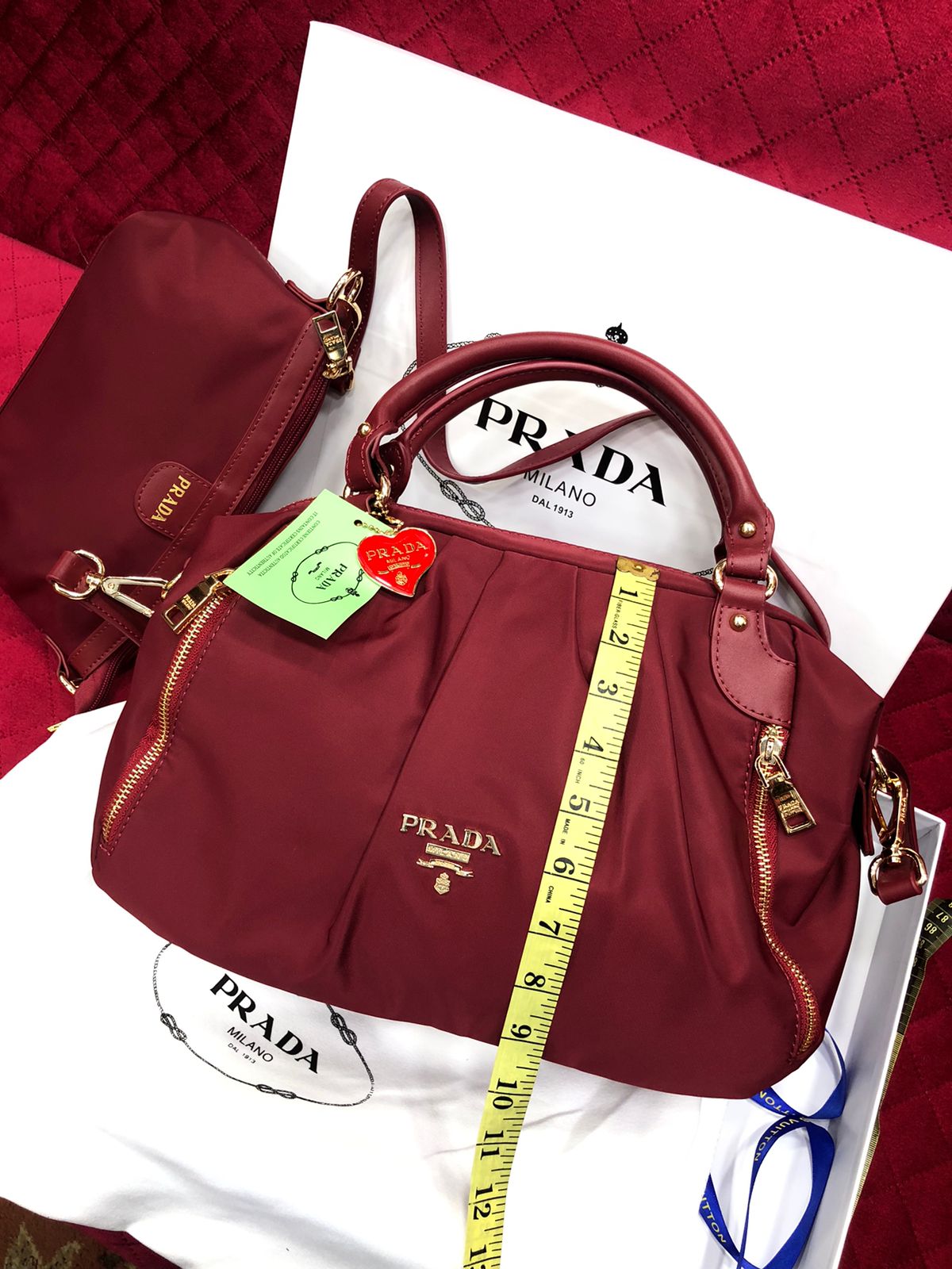 Prda Bag with Pouch Shoulder bag for Women
