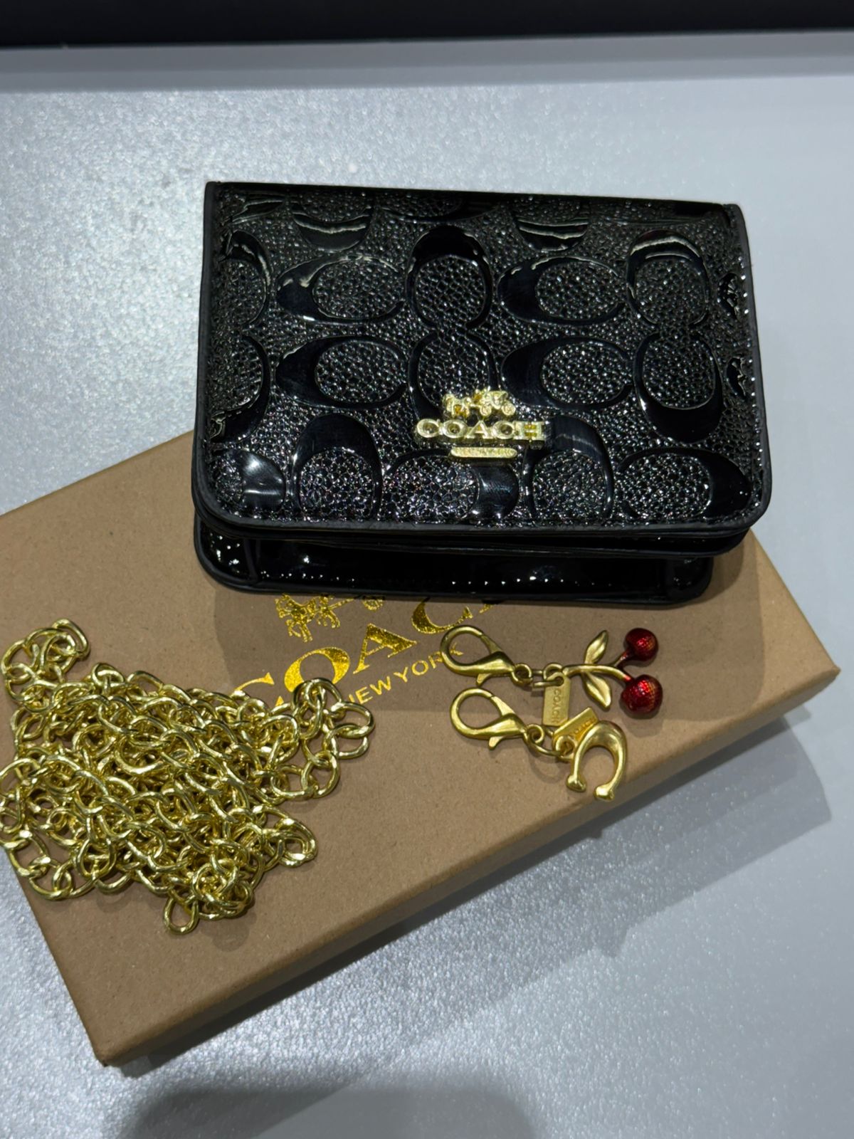 Coa-ch Wallet with Two Keyrings for Women