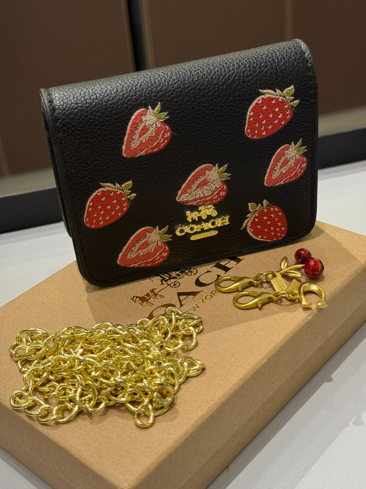Coa-ch Wallet with Two Keyrings for Women