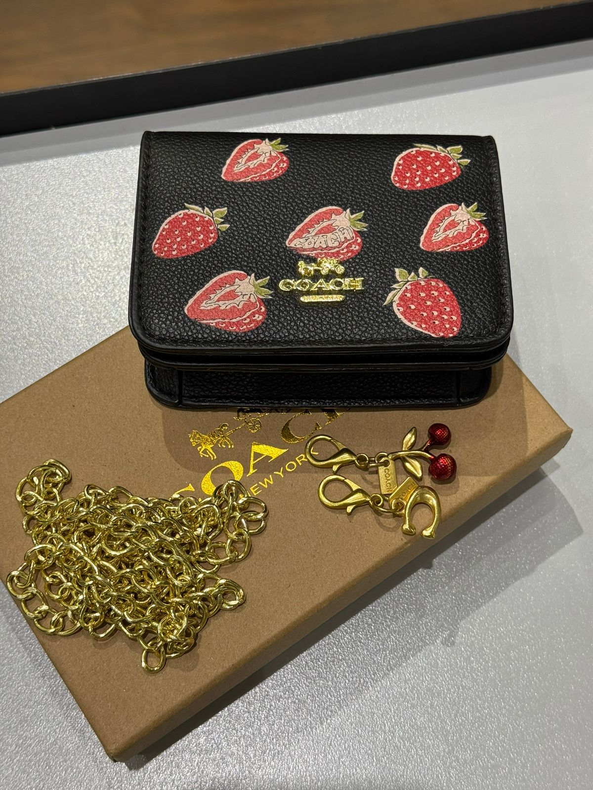Coa-ch Wallet with Two Keyrings for Women