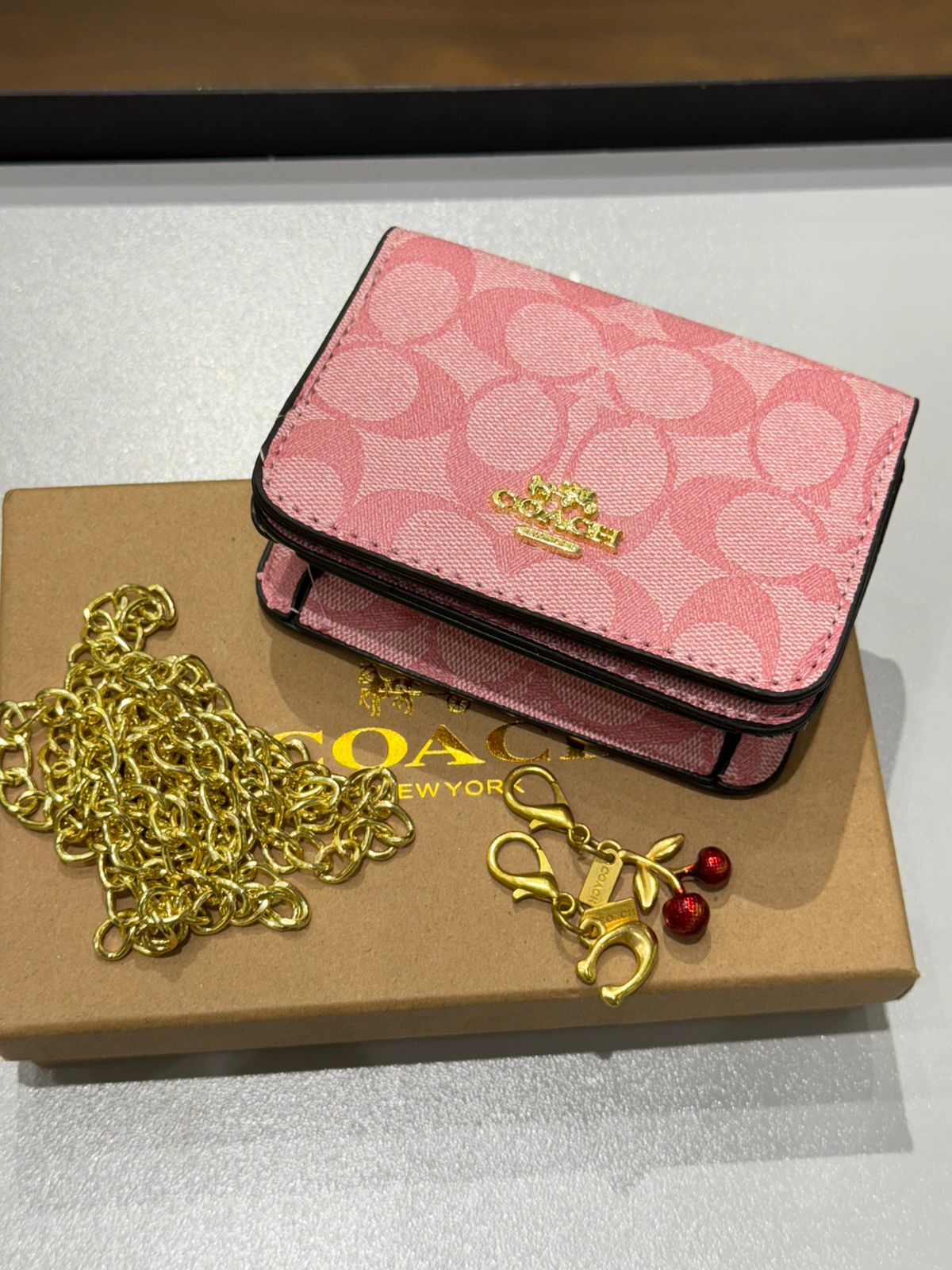 Coa-ch Wallet with Two Keyrings for Women