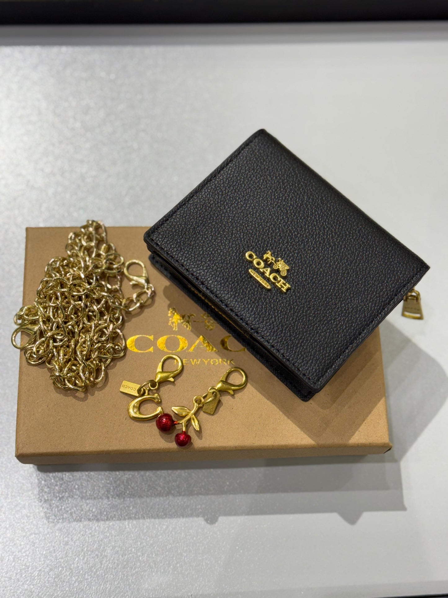 Coa-ch Wallet with Two Keyrings for Women