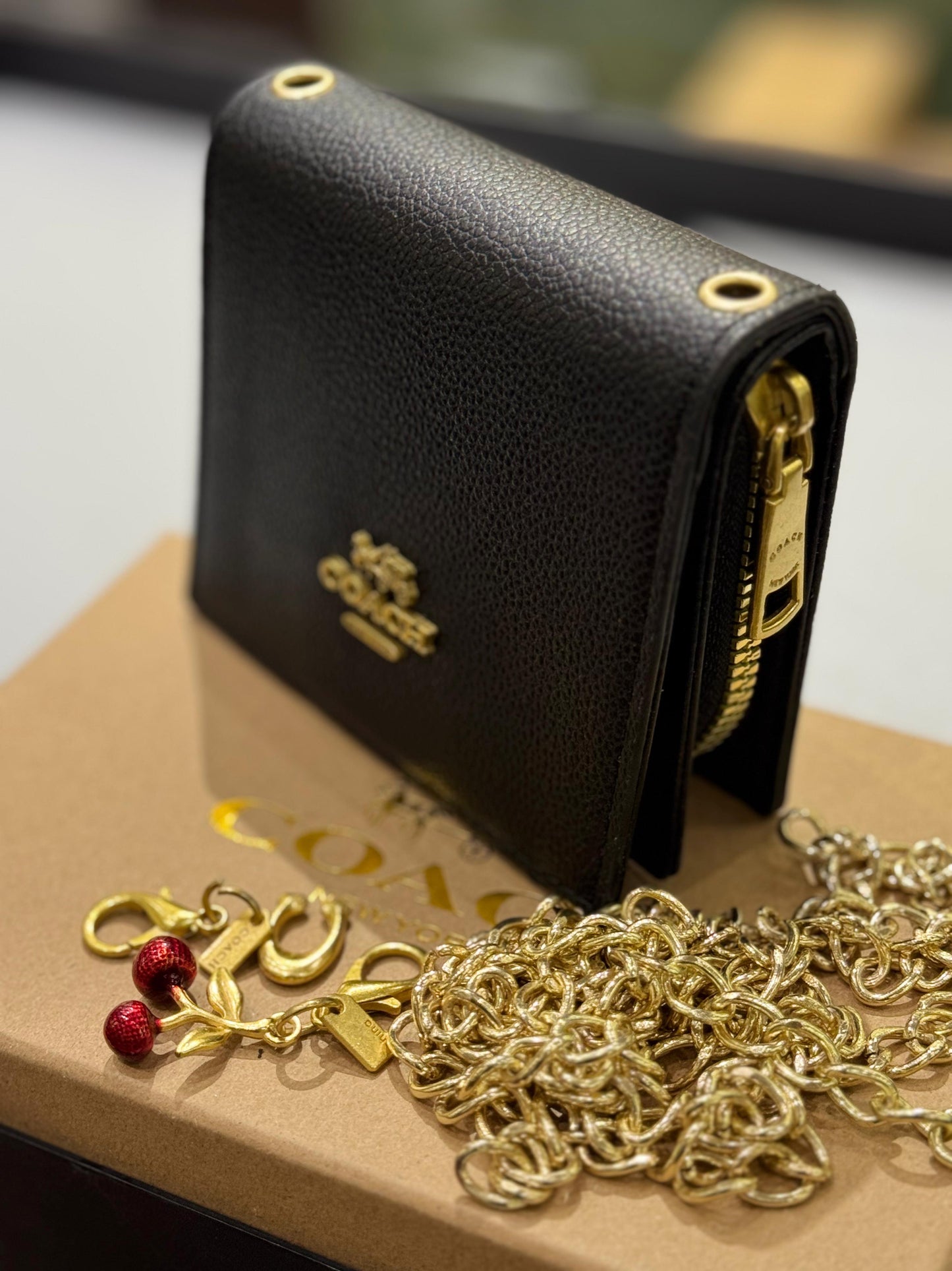 Coa-ch Wallet with Two Keyrings for Women