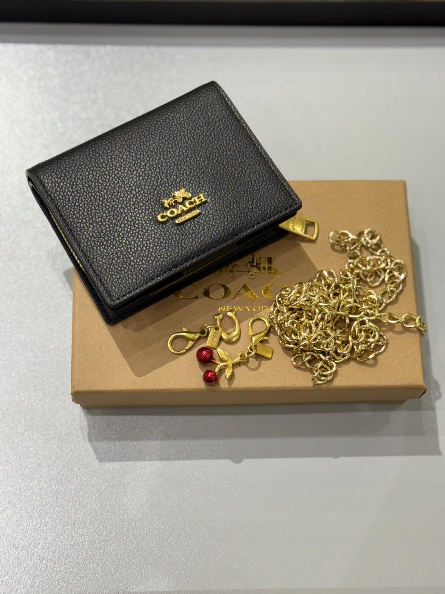 Coa-ch Wallet with Two Keyrings for Women