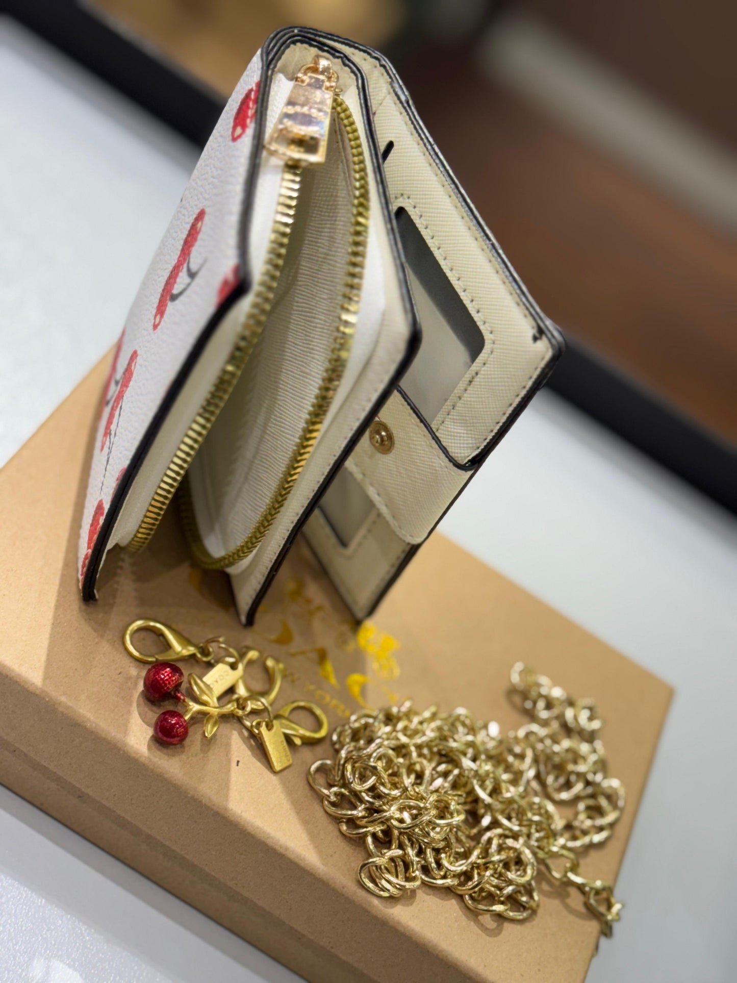 Coa-ch Wallet with Two Keyrings for Women