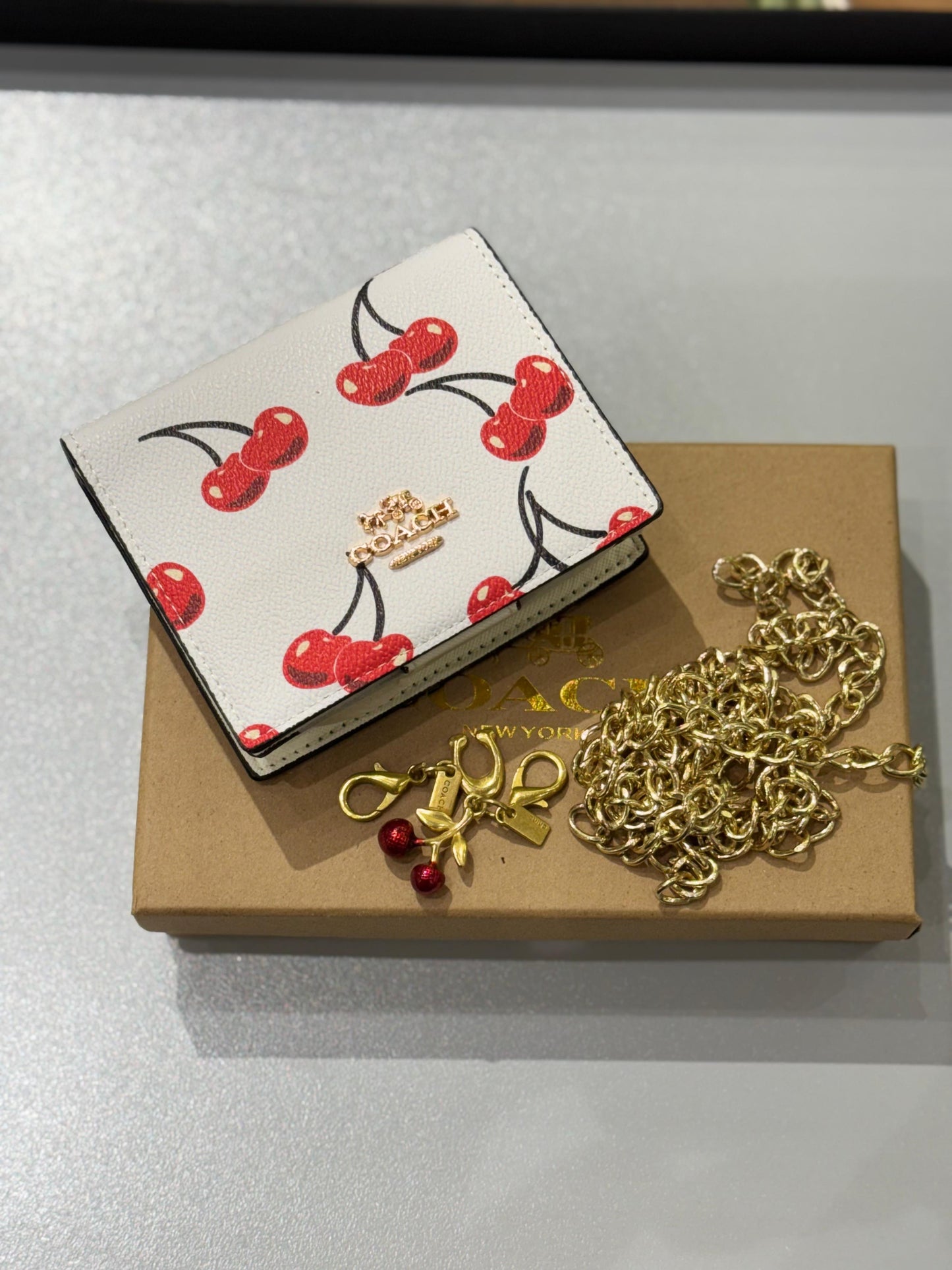 Coa-ch Wallet with Two Keyrings for Women