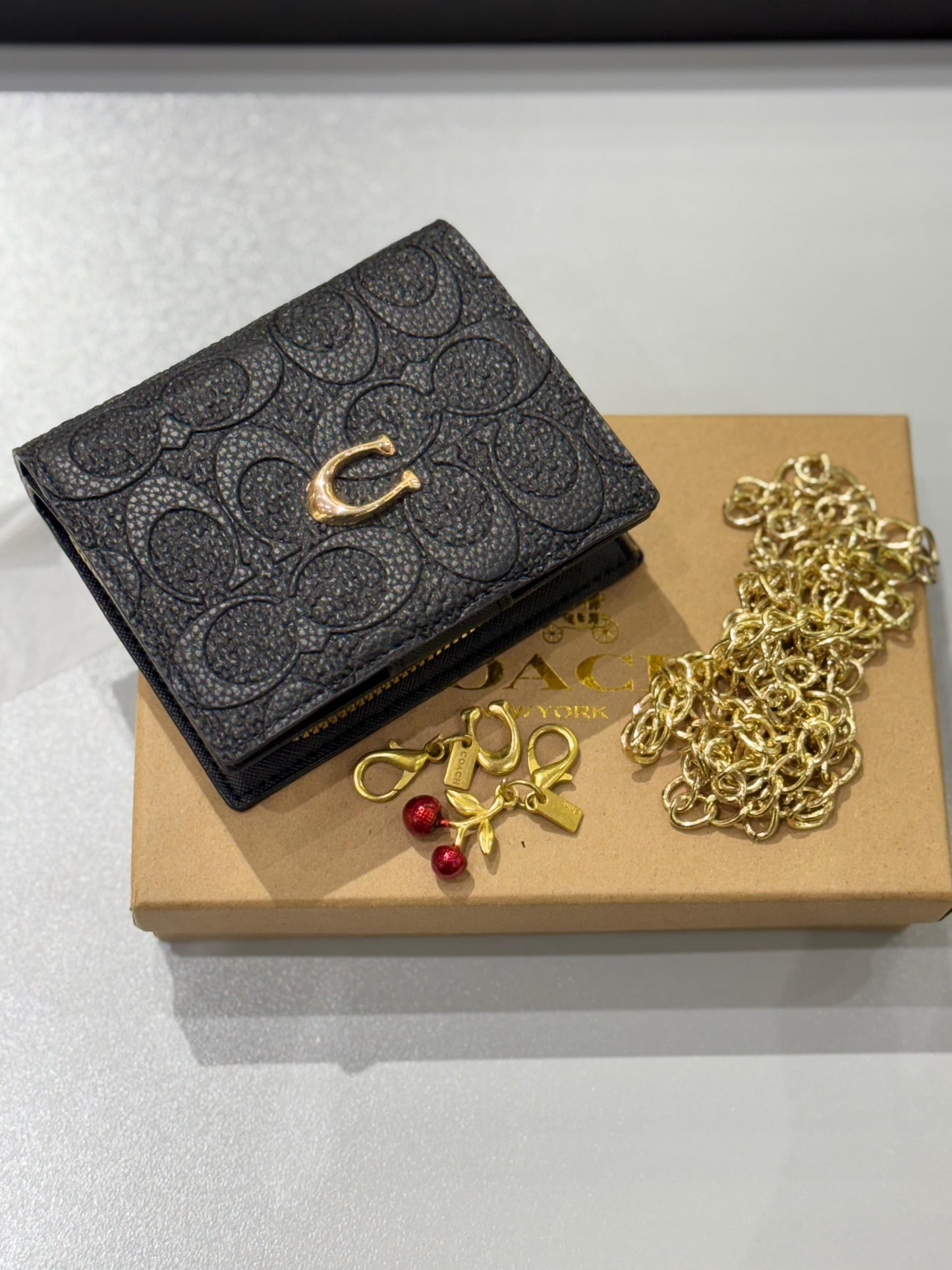 Coa-ch Wallet with Two Keyrings for Women