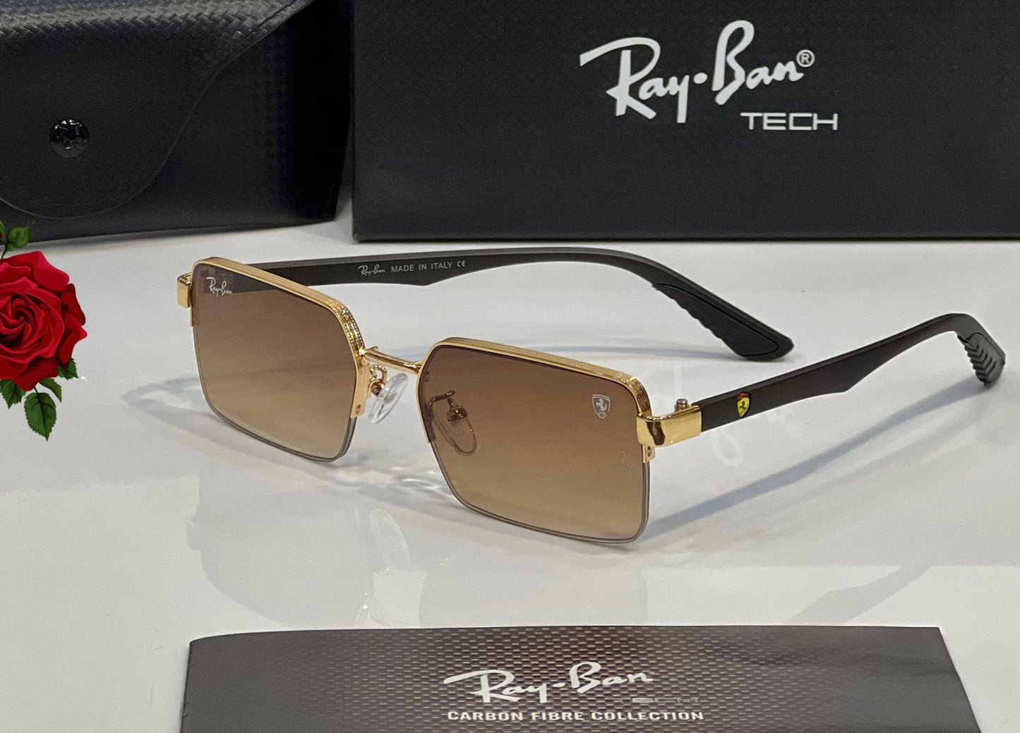 Ray Ben x Ferrari Special Edition Sunglasses for Men