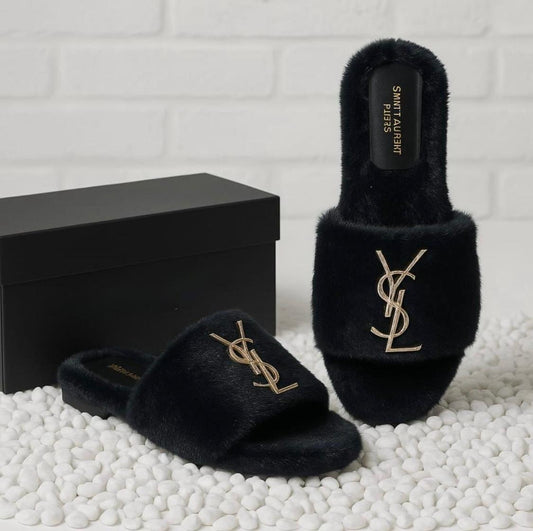 YSL Furr Slipper for Women