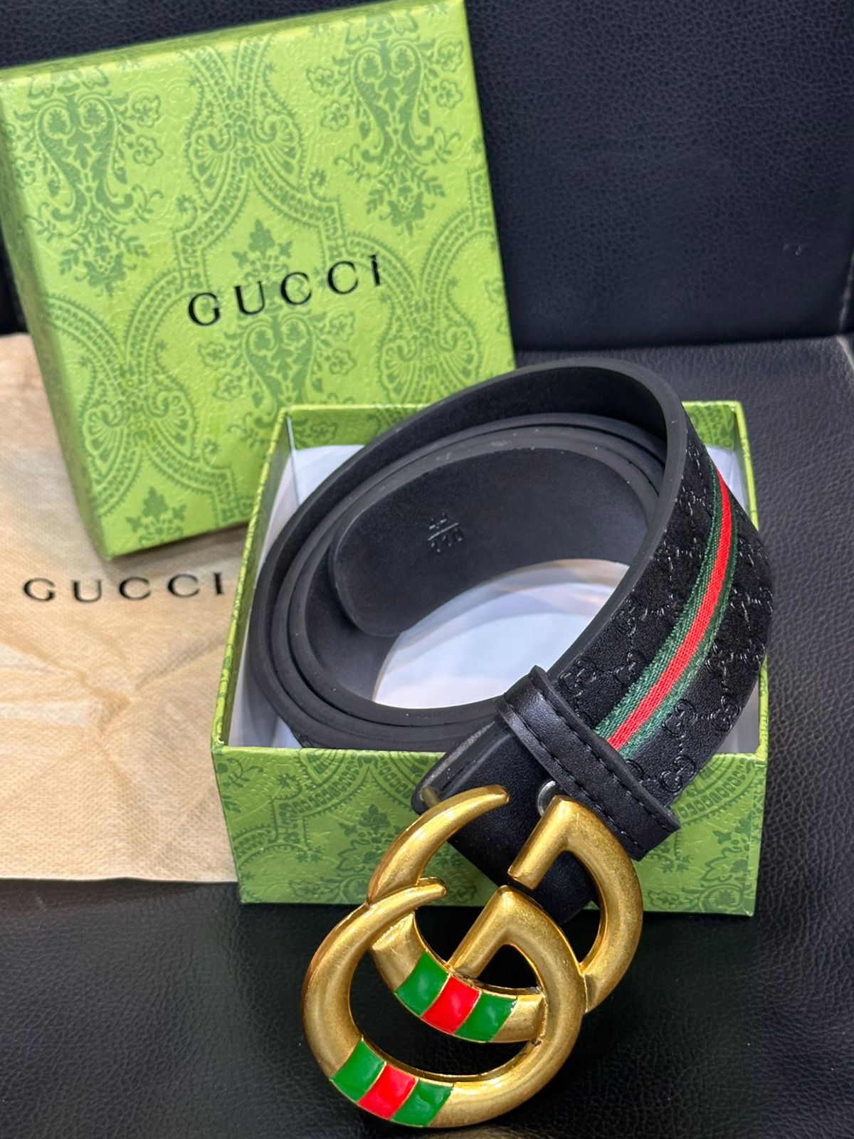 Guci Black Belts for Men and Women