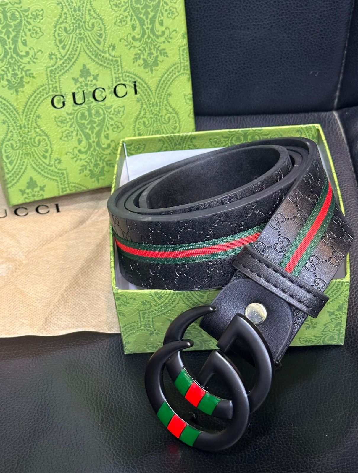 Guci Black Belts for Men and Women