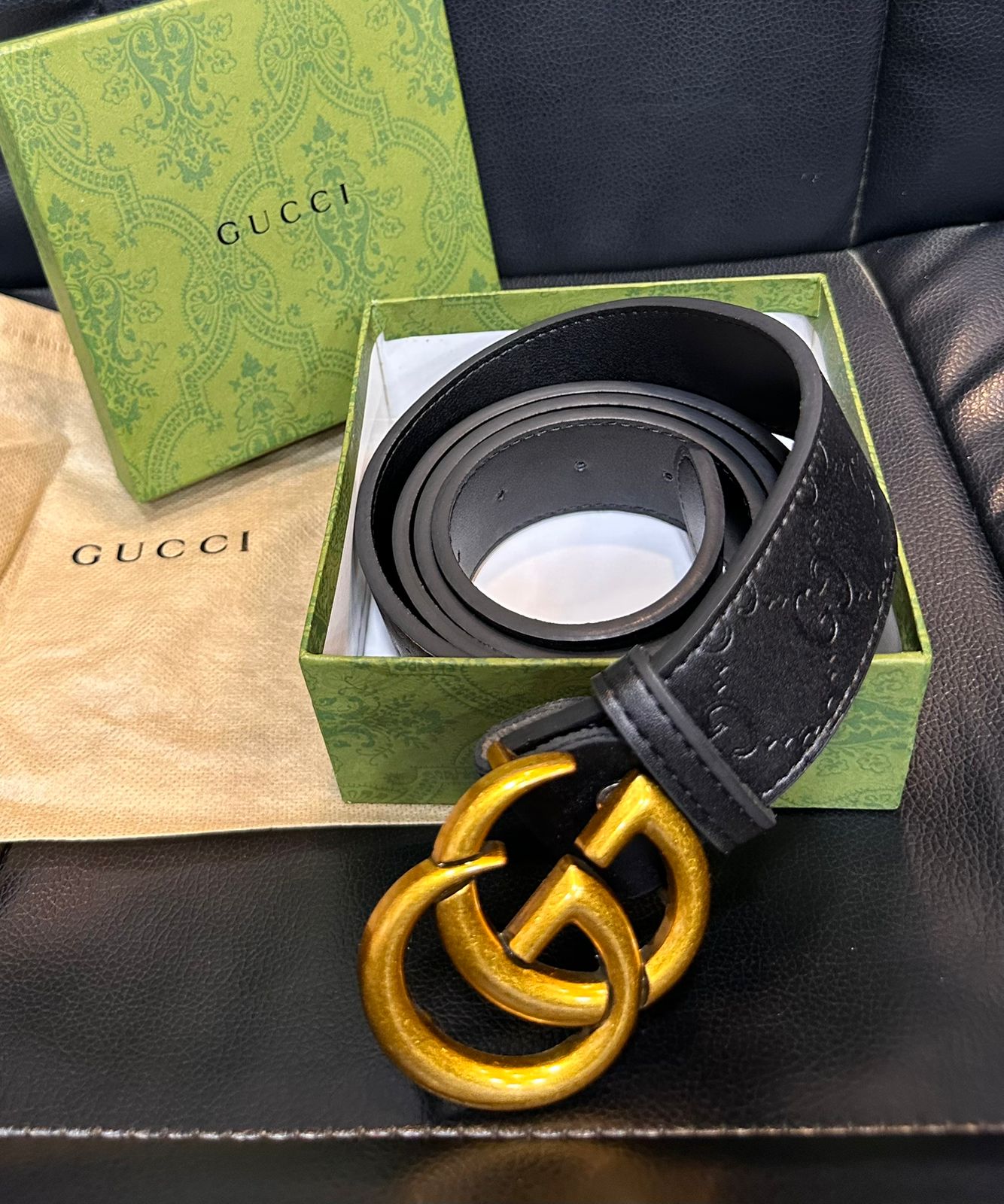 Guci Black Belts for Men and Women