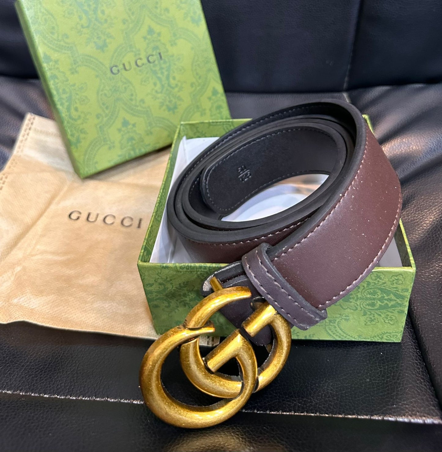 Guci Brown Belts for Men and Women