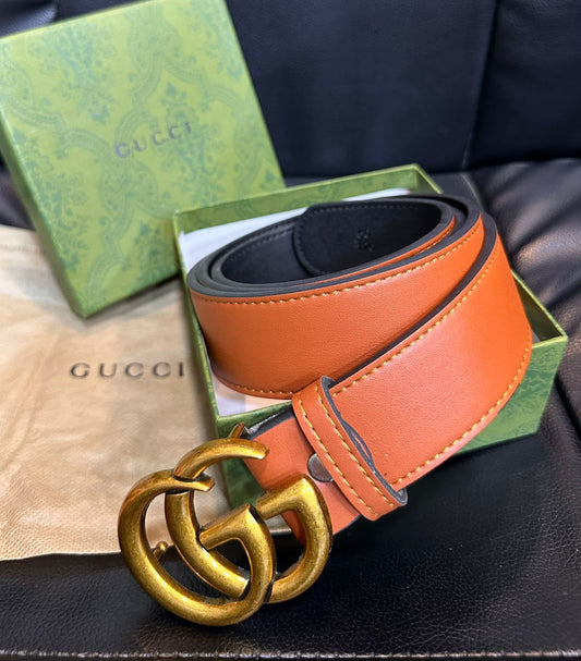 Guci Orange Belts for Men and Women