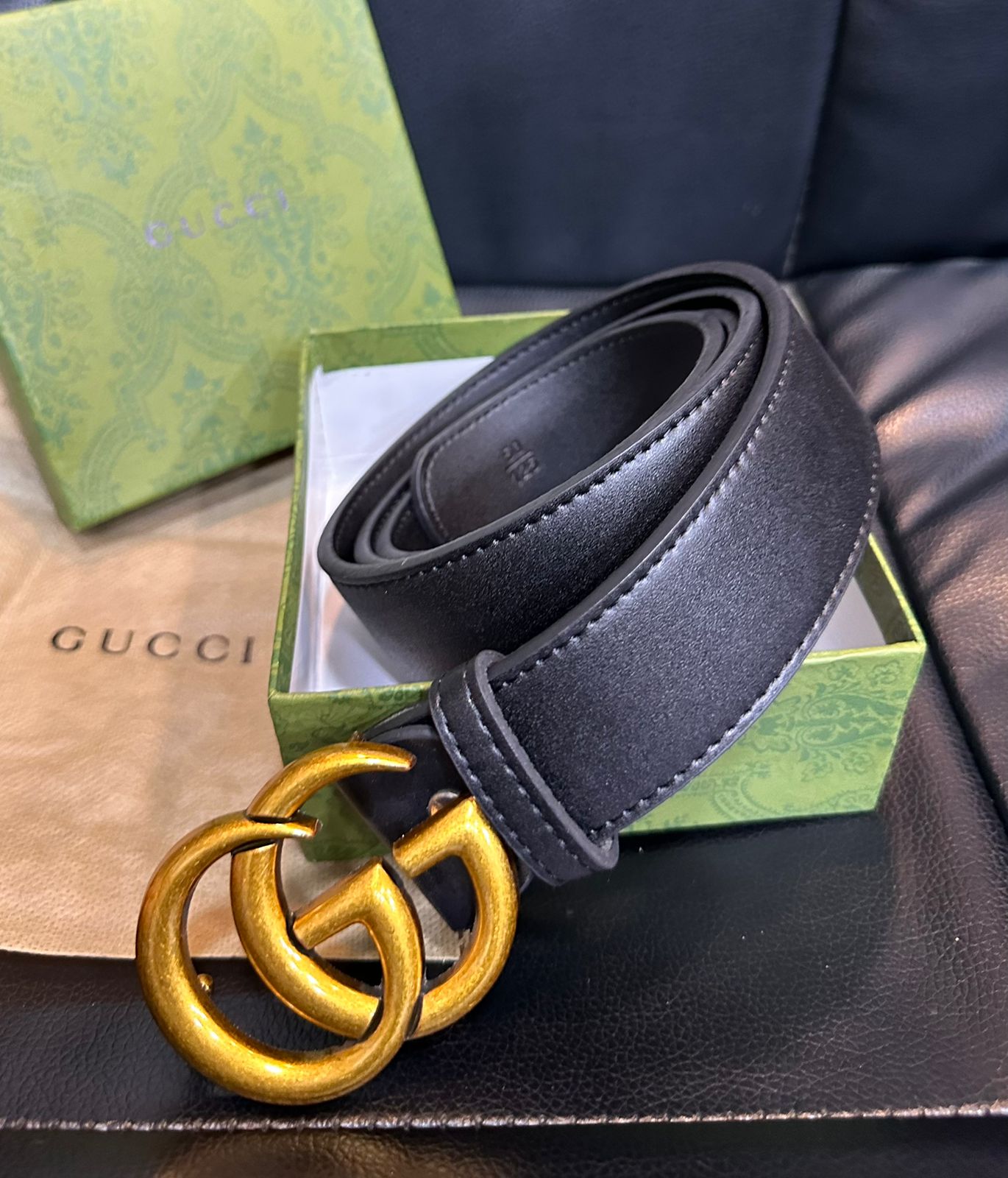Guci Black Belts for Men and Women