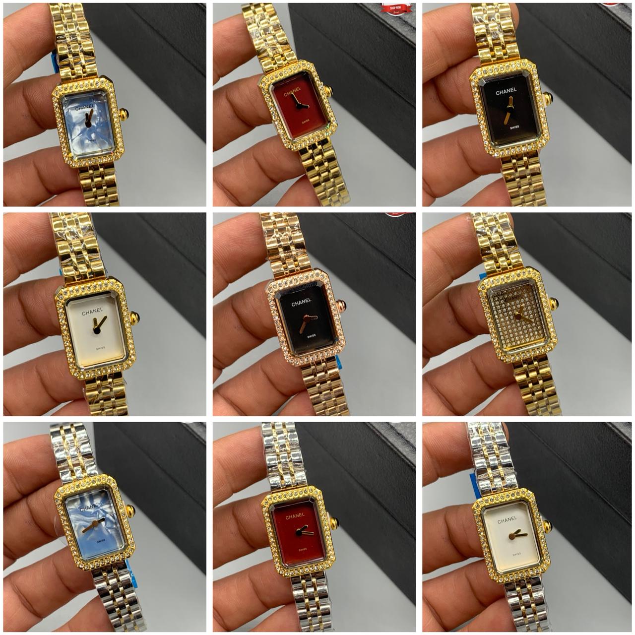 Channel Diamond Wrist Watches for Women